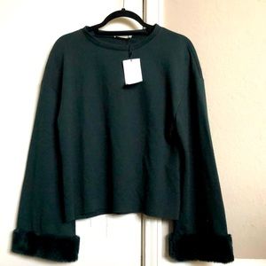 NEW WITH TAGS Zara green long sleeve top